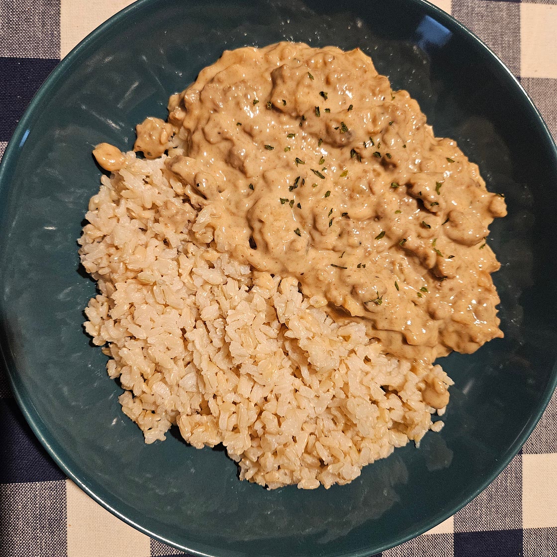 Stroganoff with Brown Rice