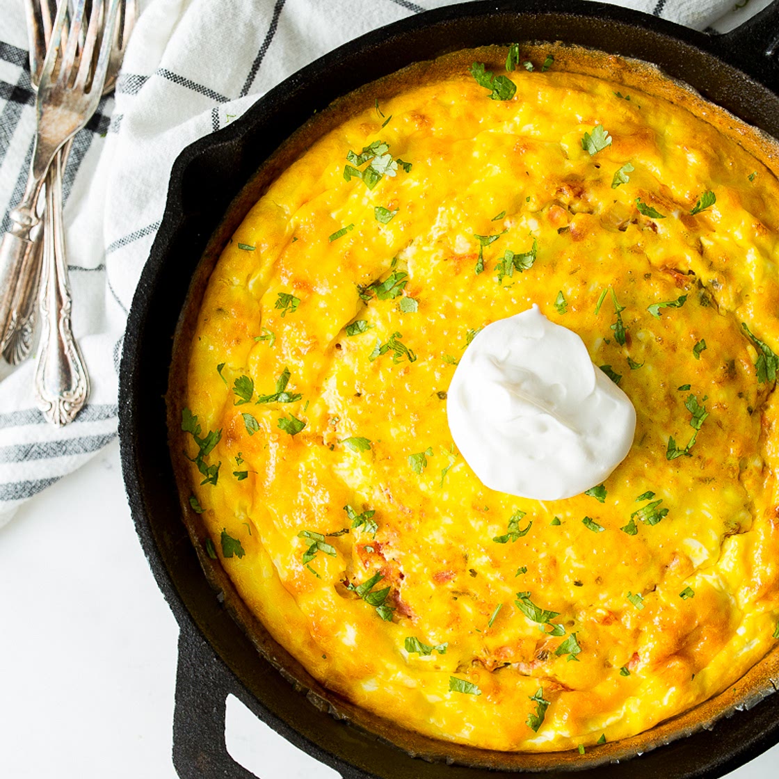 Mexican Frittata with fresh pico de gallo