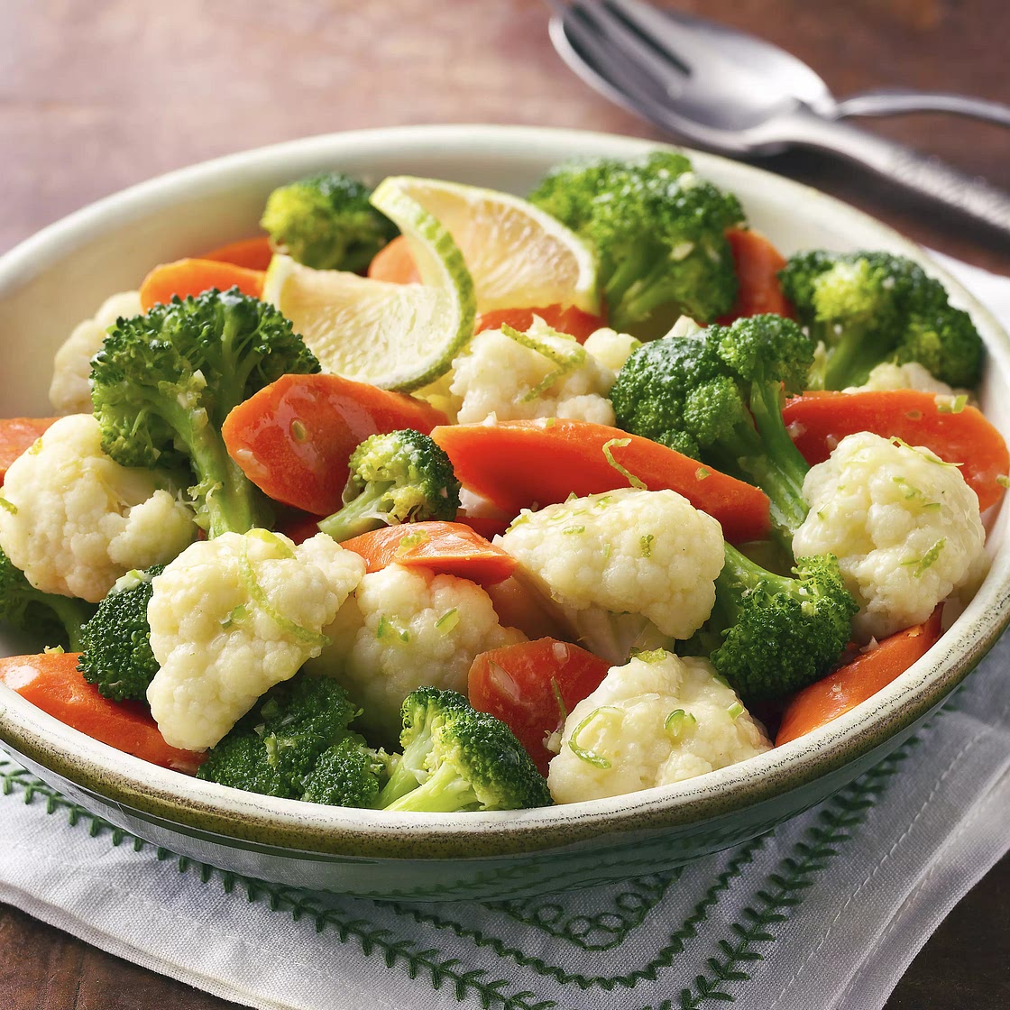 Steamed Vegetables with Chile-Lime Butter