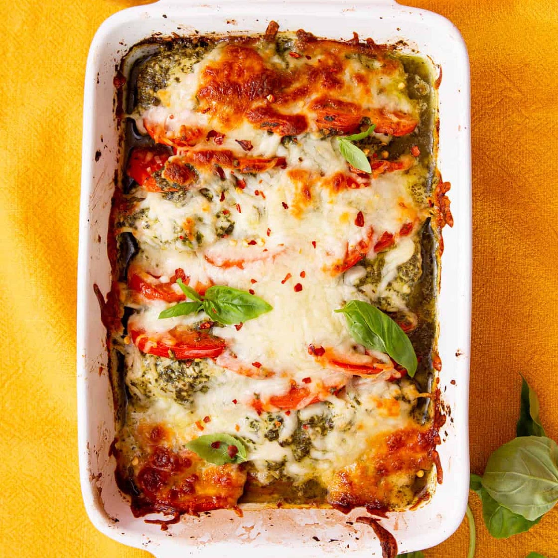 Easy Baked Pesto Chicken Recipe