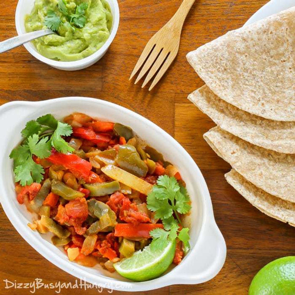 Slow Cooker Veggie Fajitas