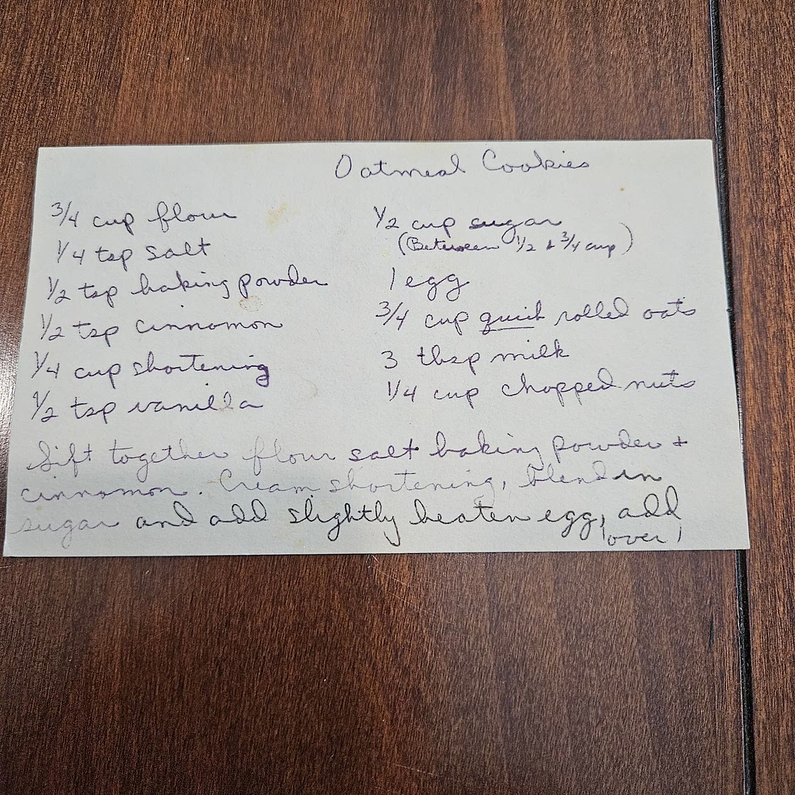 Oatmeal Cookies per Mom