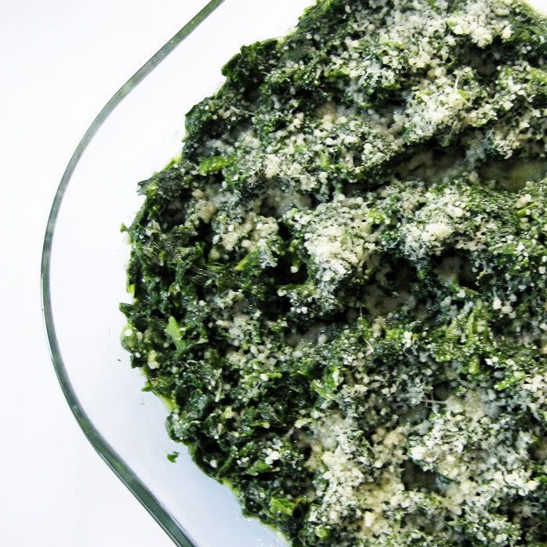 Spinach with mozzarella