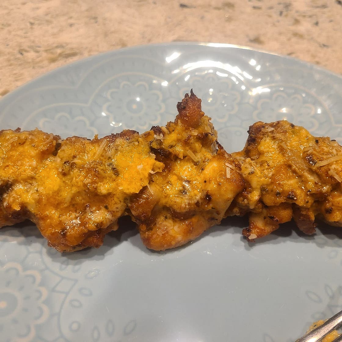 Garlic Parmesan Chicken Skewers