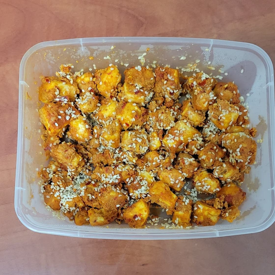 Sticky & Spicy Garlic Harissa Tofu