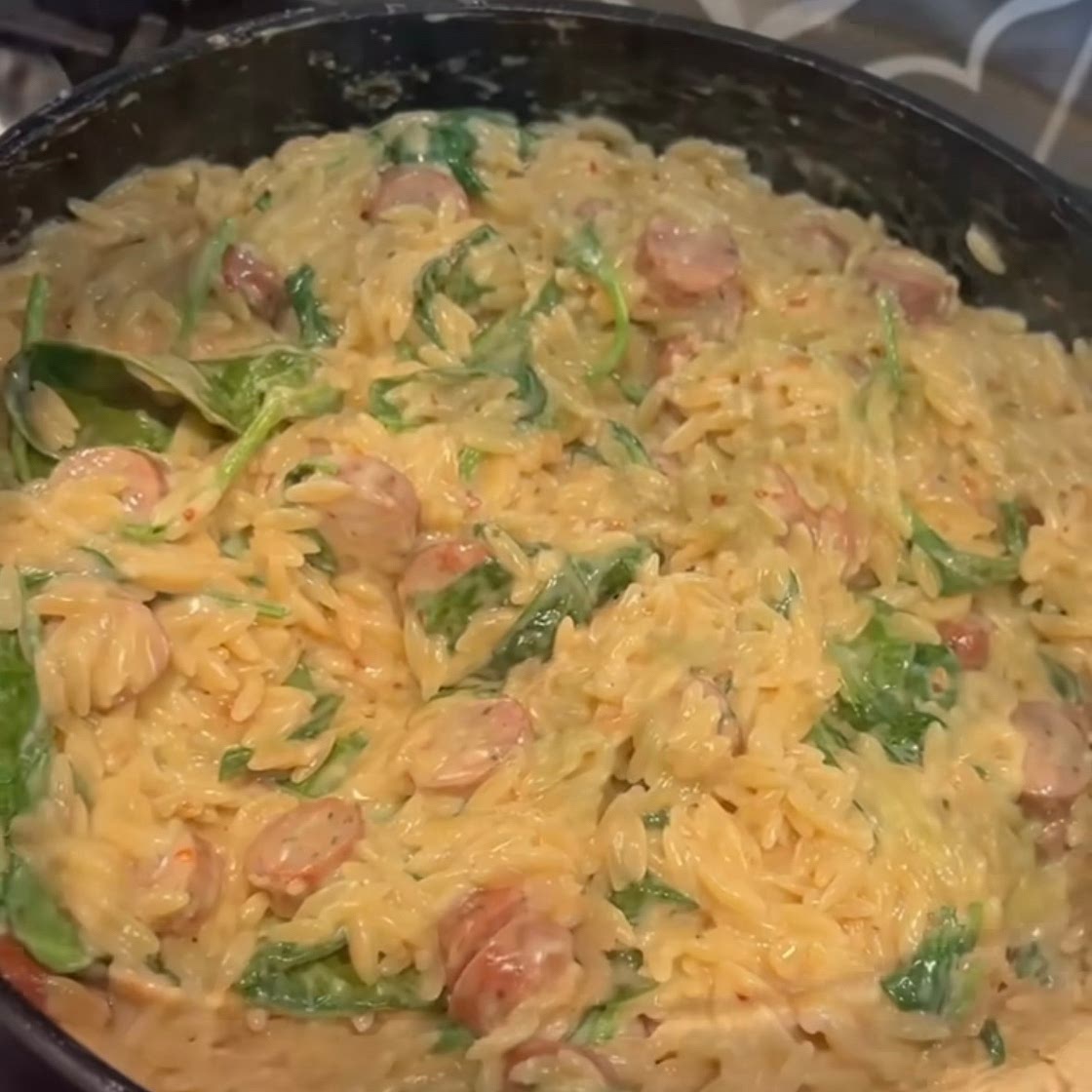 Creamy Sausage Orzo