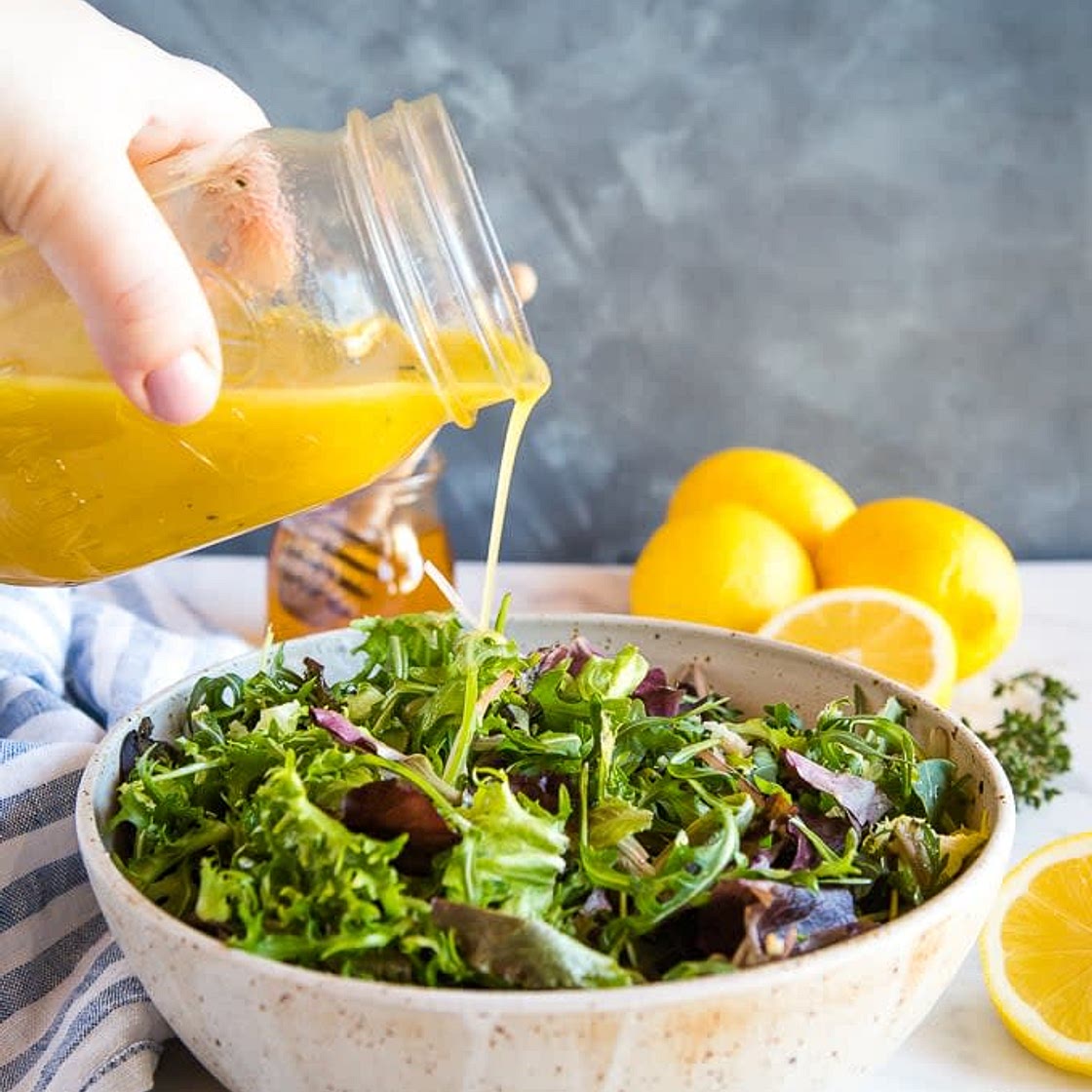 Cheese and Herb Salad with Honey Vinegrette