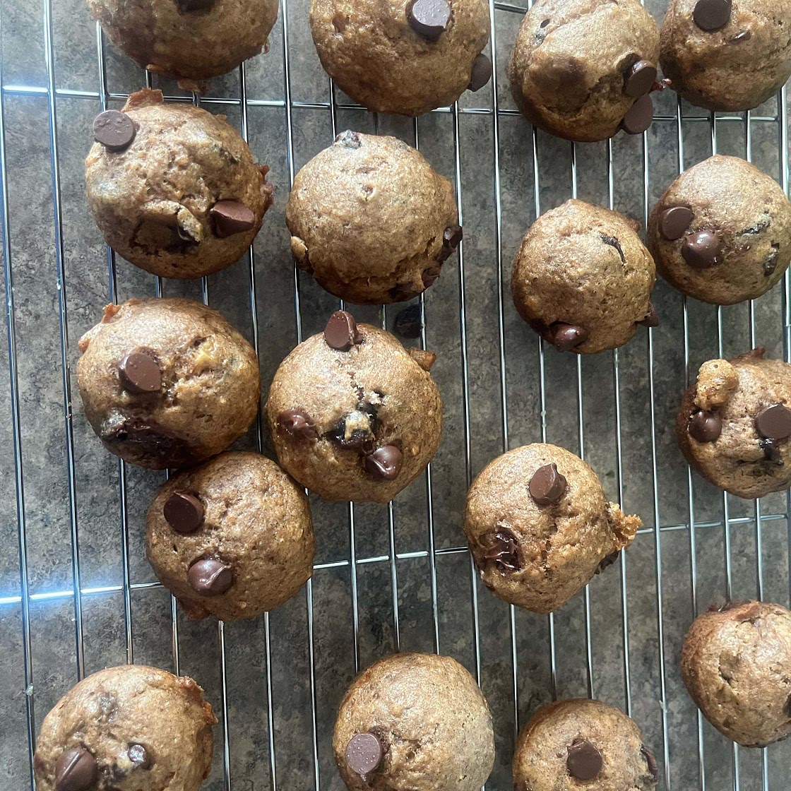 Toddler lentil banana muffins