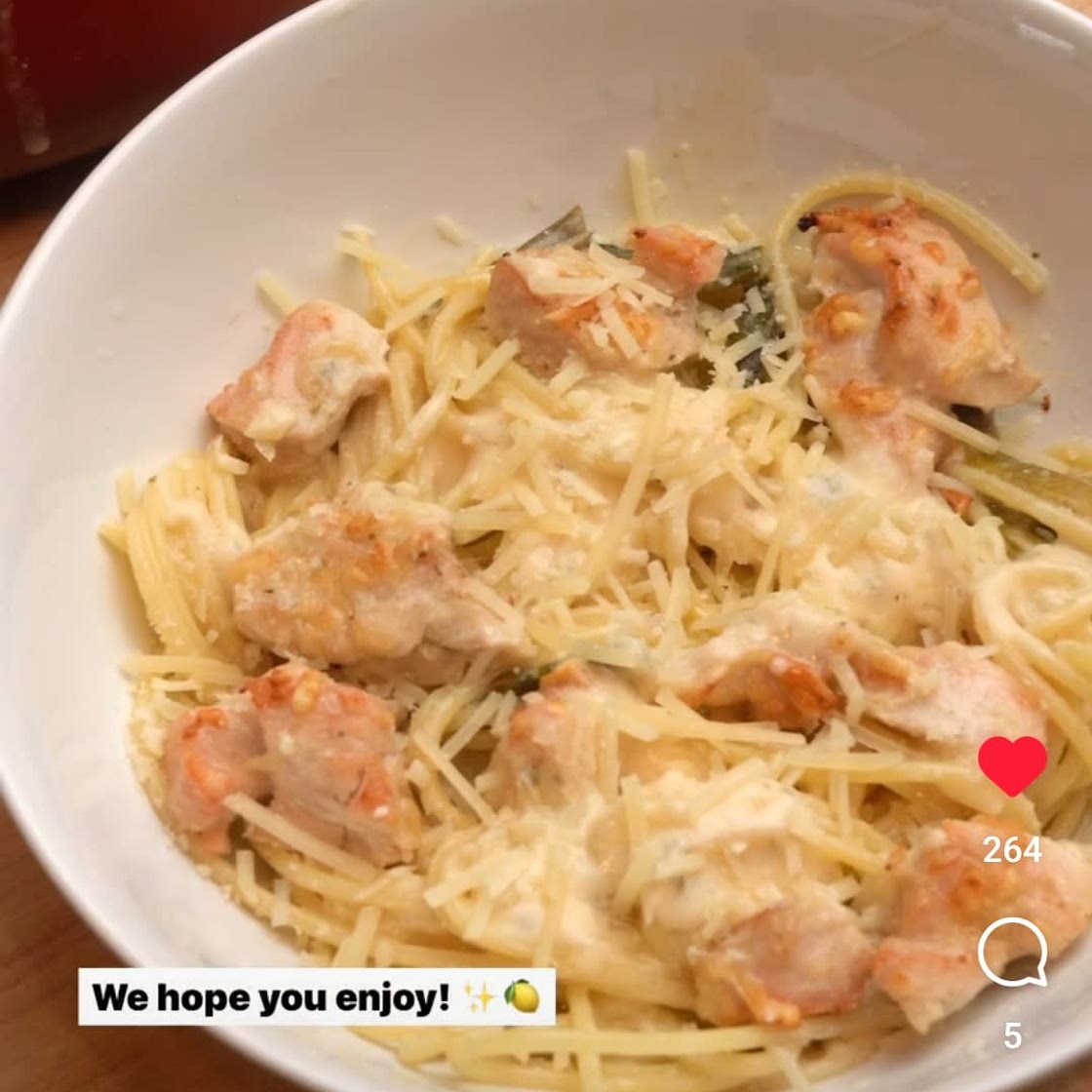 Chicken and asparagus Lemon and herb ricotta pasta