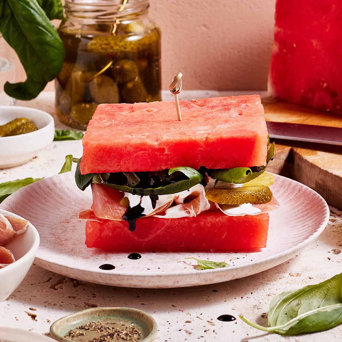 Viral Watermelon Sandwich (Prosciutto & Burrata Version)