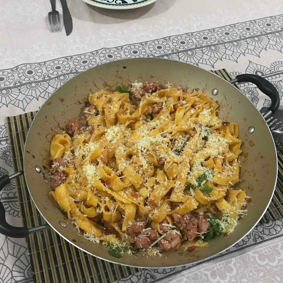 Tagliatelle com Filé Mignon