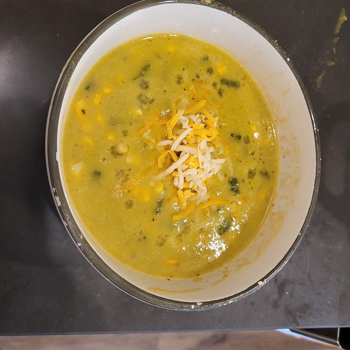 Poblano corn chowder