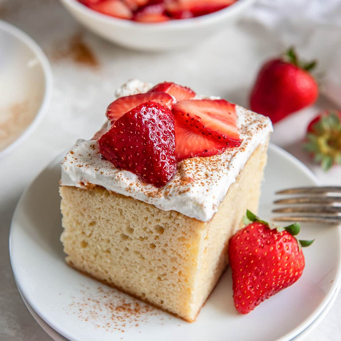 Easy Strawberry Tres Leches Cake (from box mix)