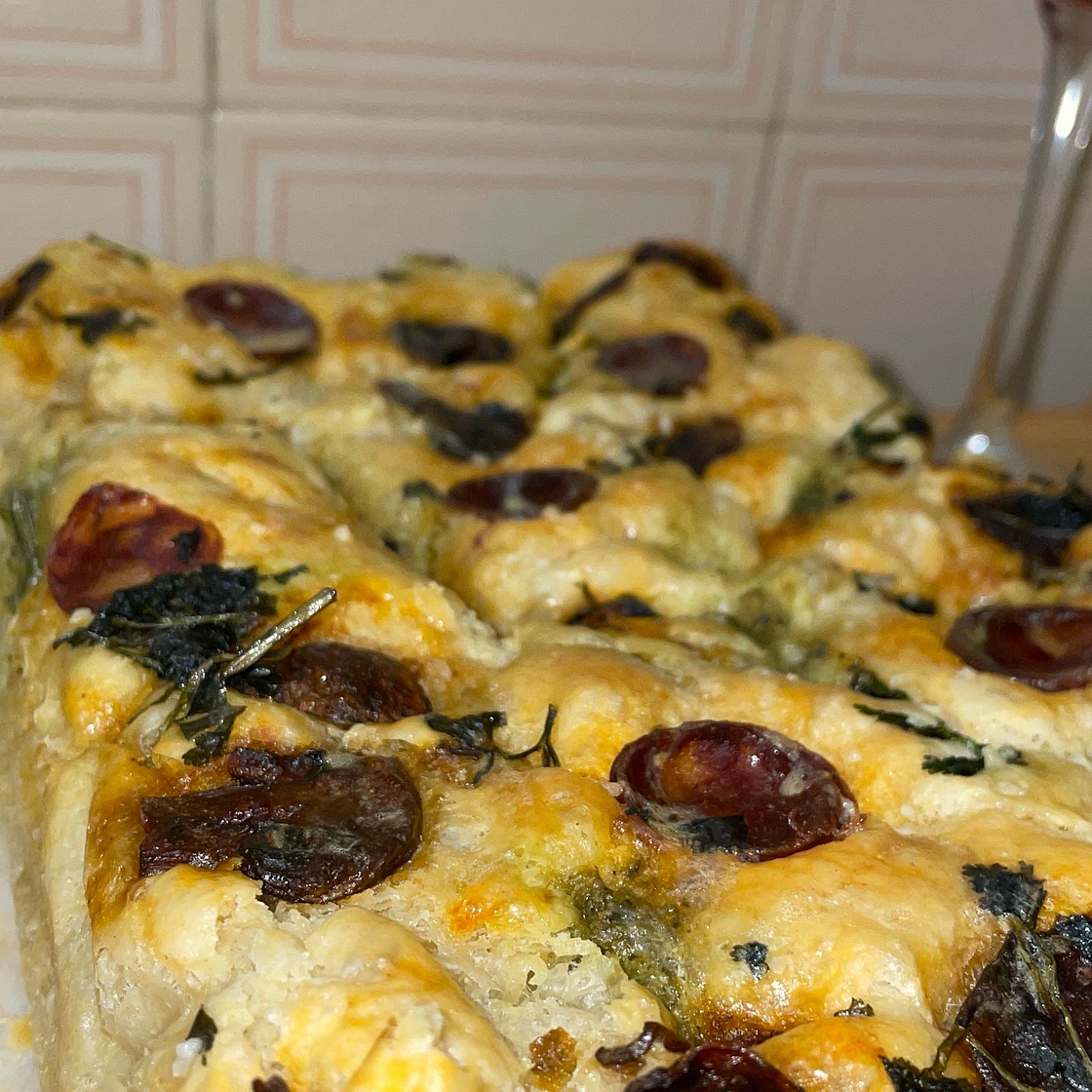 Garlic Butter + Cheese Stuffed Focaccia