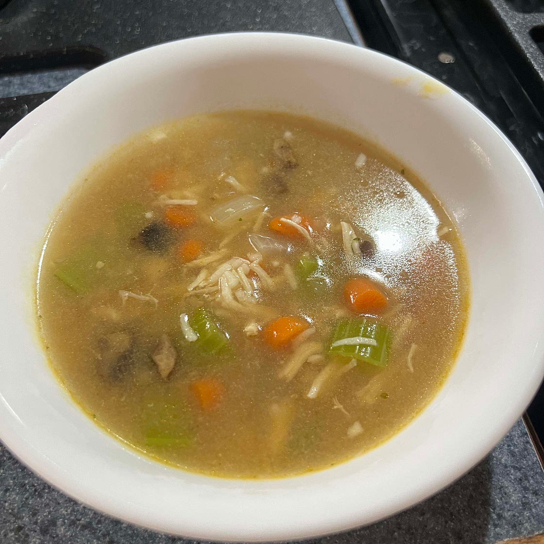 Chicken & Rice “noodle” soup