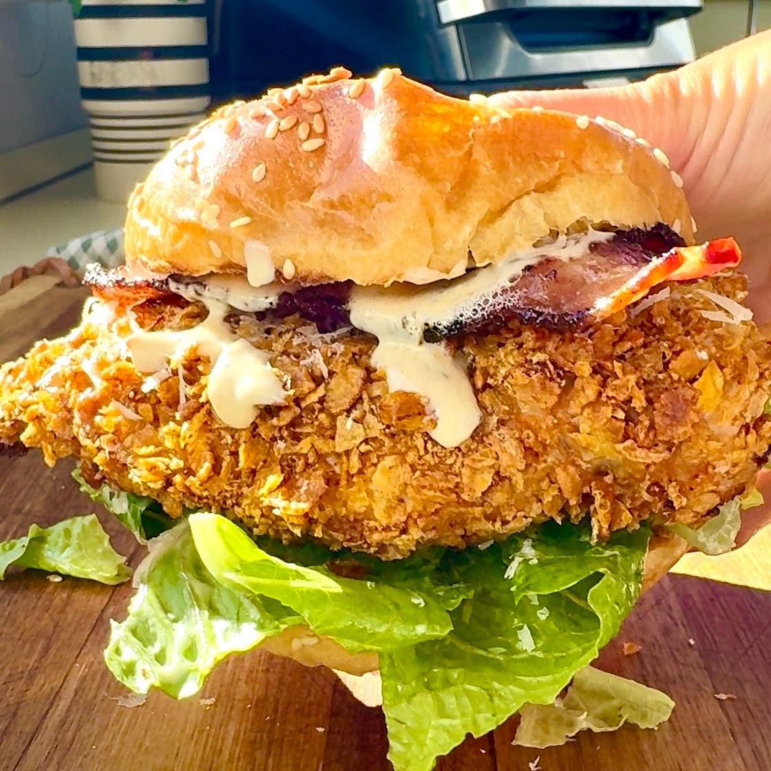 Airfryer Chicken Caesar Burger 