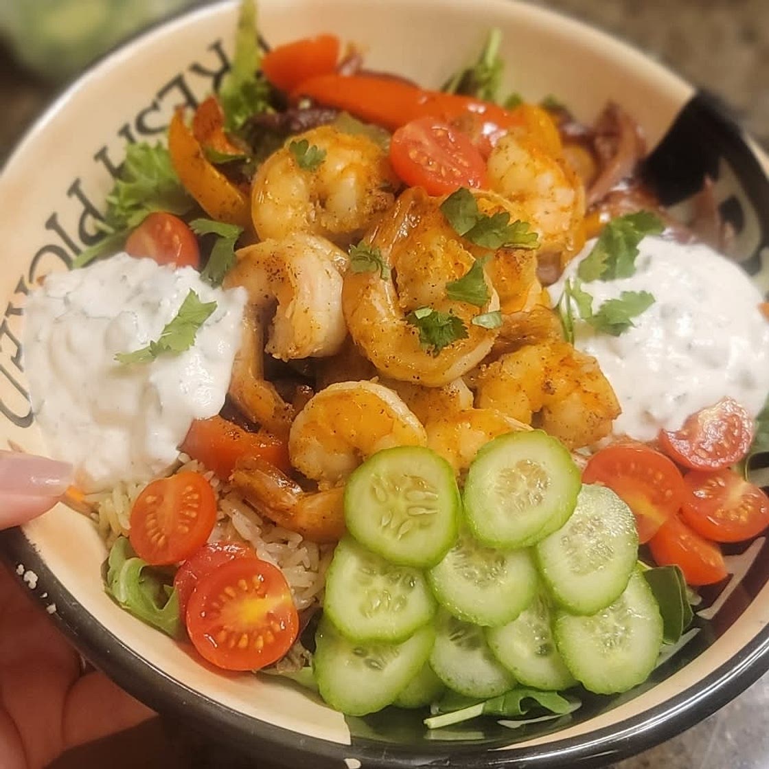 Healthy Shrimp Fajita Bowls