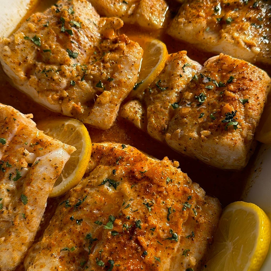 Baked Old Bay Garlic Butter Cod