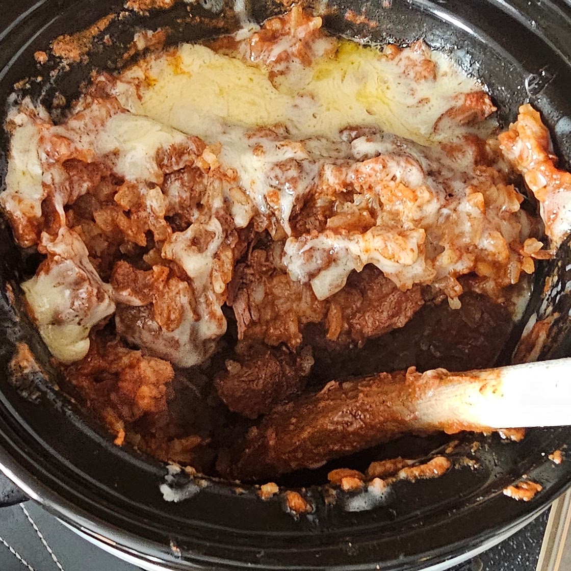 Slowcooker Cheesy Beef Taco Rice🍚
