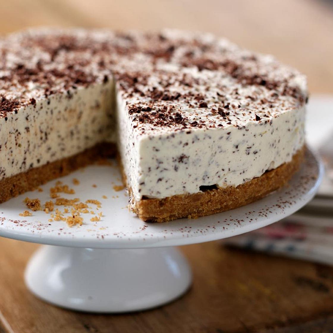 Irish cream and chocolate cheesecake