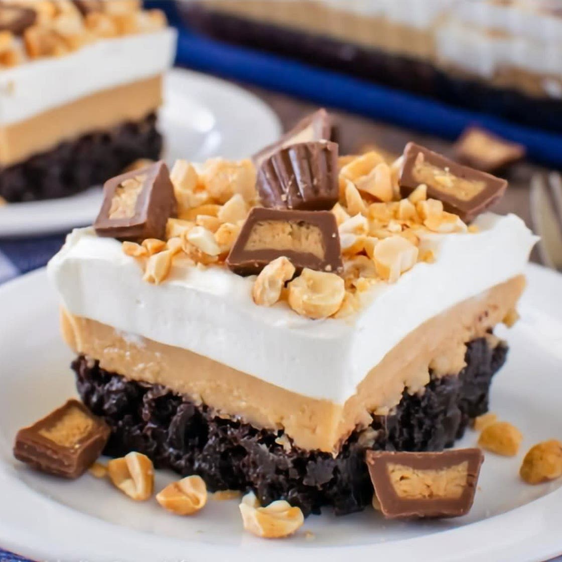 Peanut Butter Layered Brownies