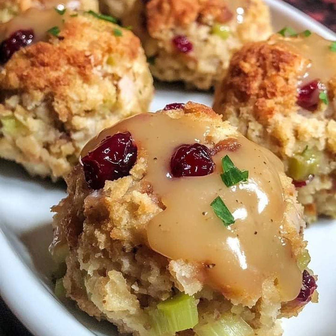 CRANBERRY/TURKEY STUFFING BALLS
