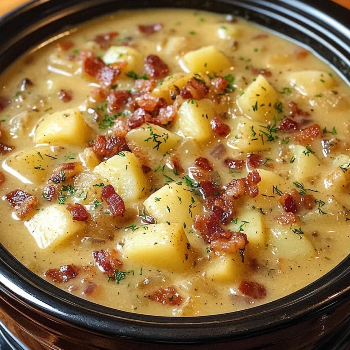 Creamy potato bacon soup