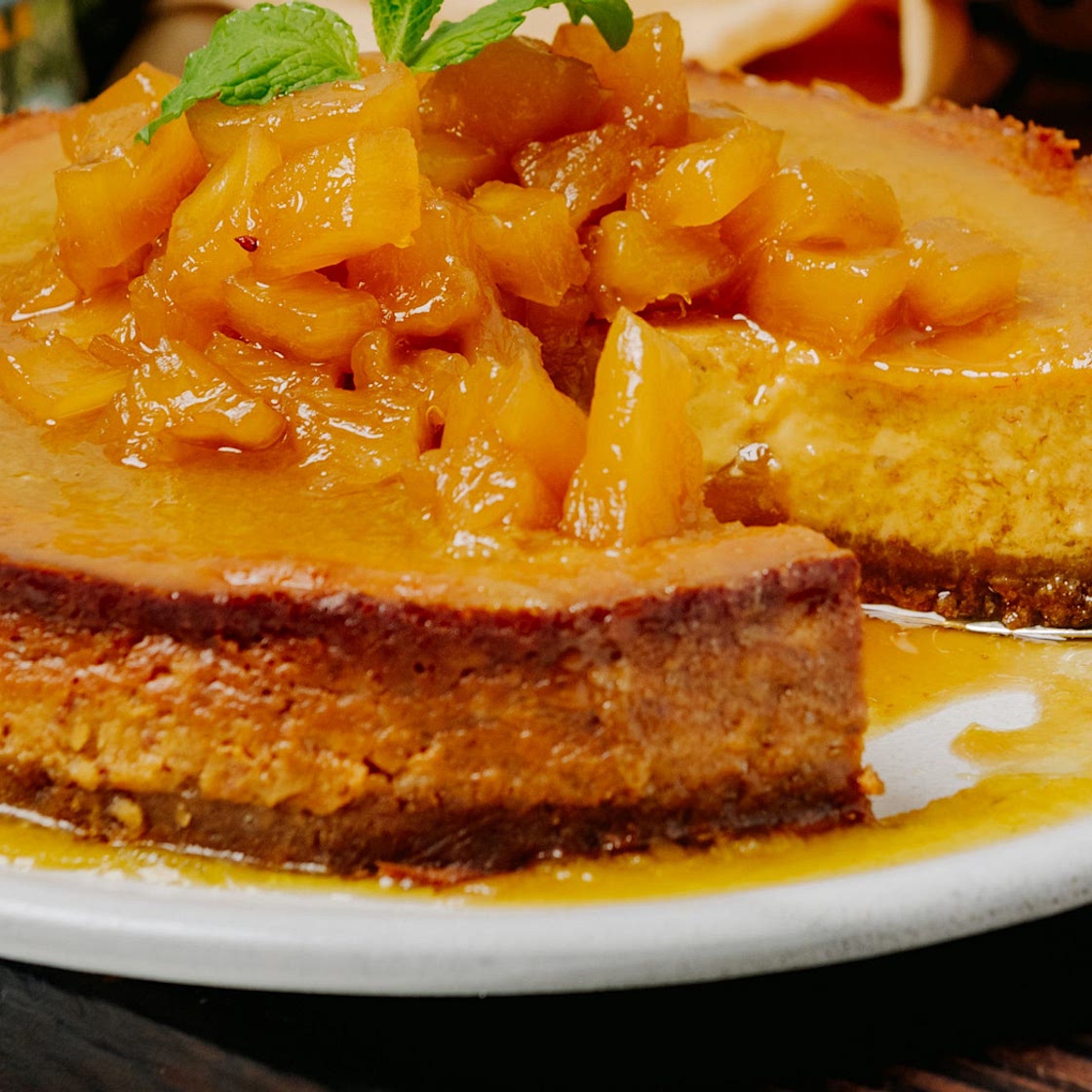 Ginger, Banana and Pineapple Cheesecake