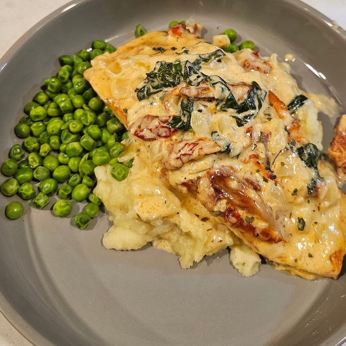 Creamy Garlic Butter Tuscan Salmon