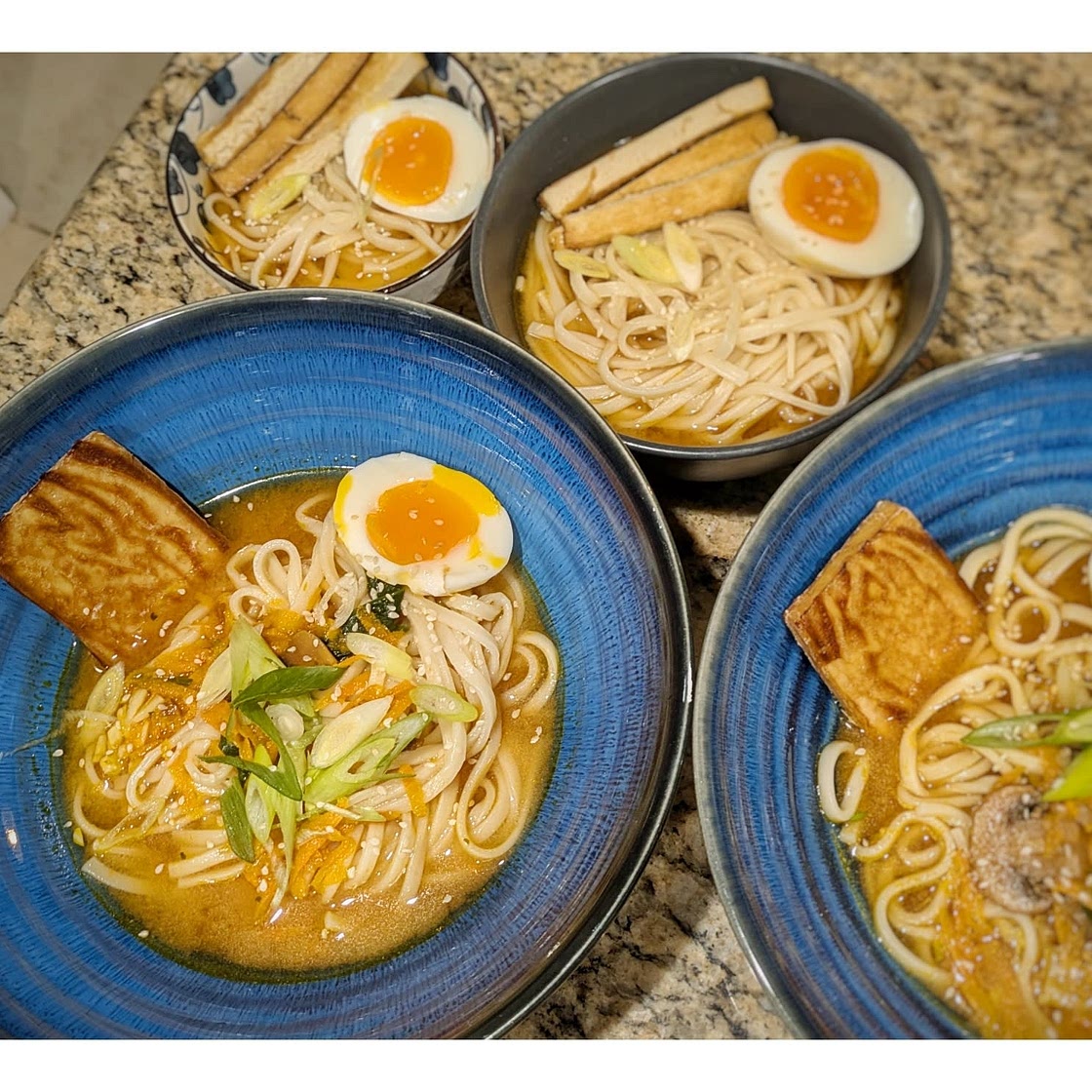 30 Minute Miso Ramen with Crispy Tofu and Soft Boiled Eggs