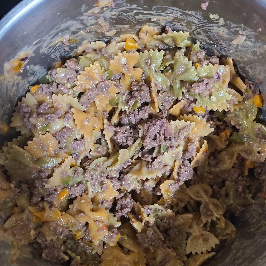Beef and Vegetable Skillet with Queso
