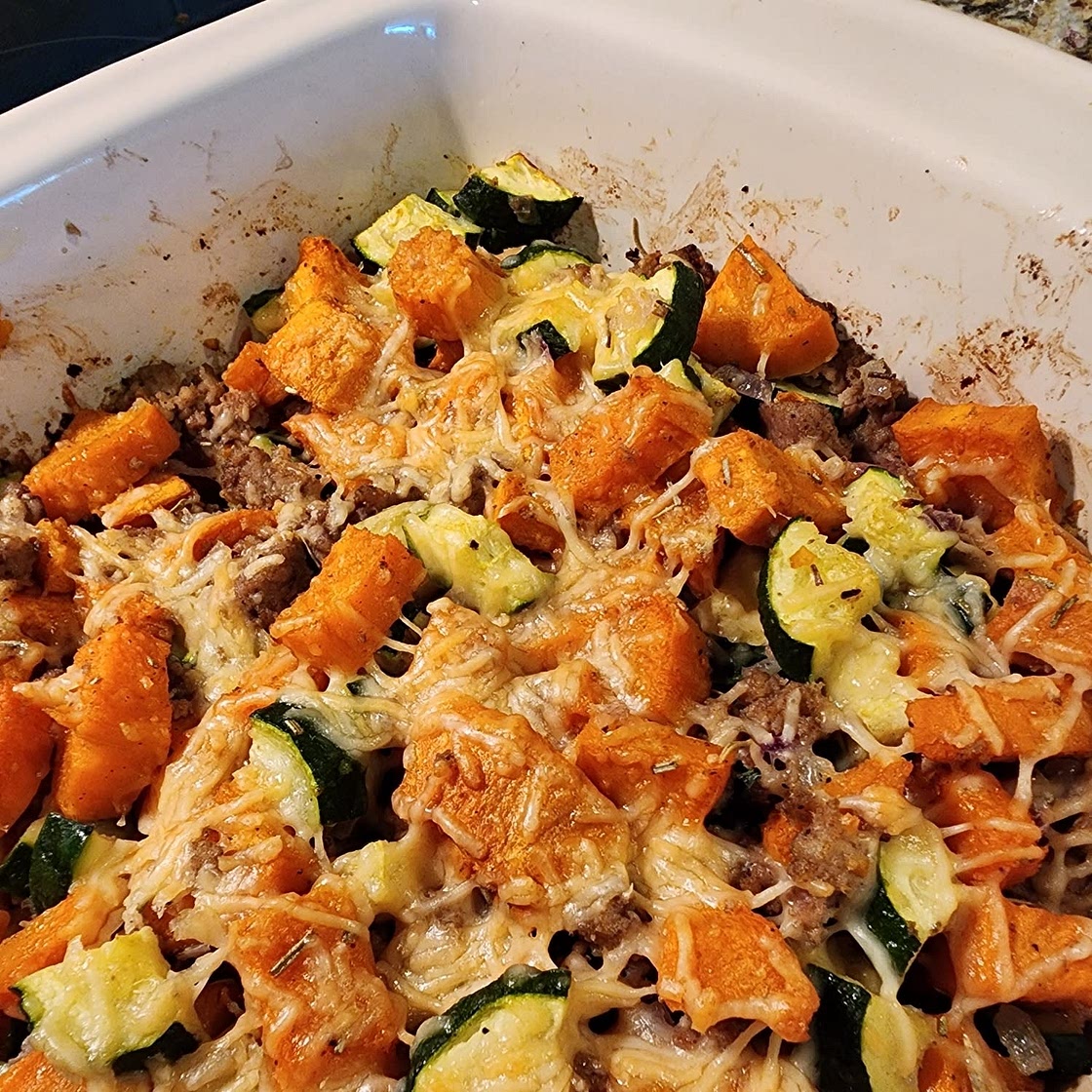 Ground Turkey Sweet Potato Bake