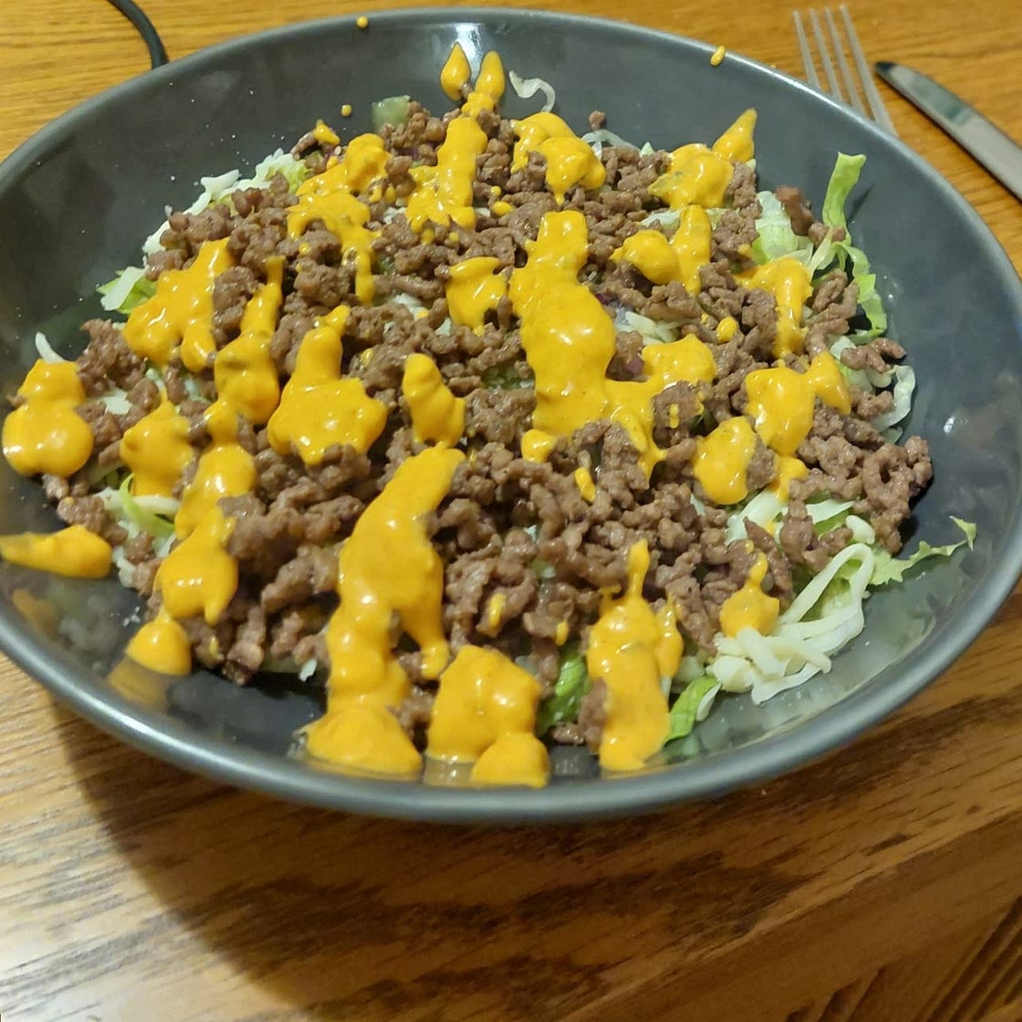 Healthy Cheeseburger Bowl (Big Mac in a Bowl)