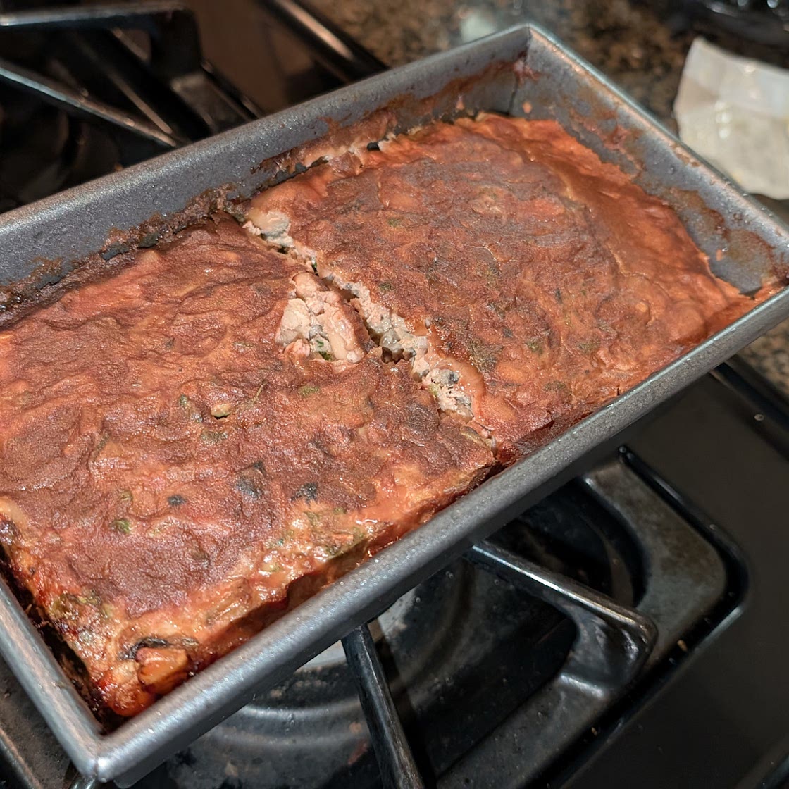Homestyle Turkey Meatloaf with Mushrooms and White Beans