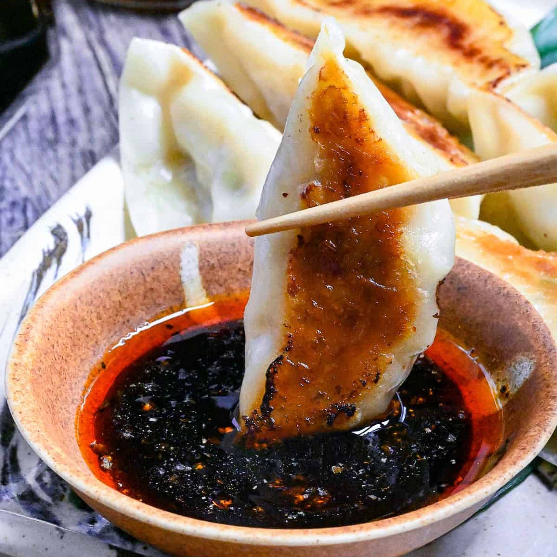 Pan-Fried Gyoza Dumpling Recipe (with Homemade Dipping Sauce)