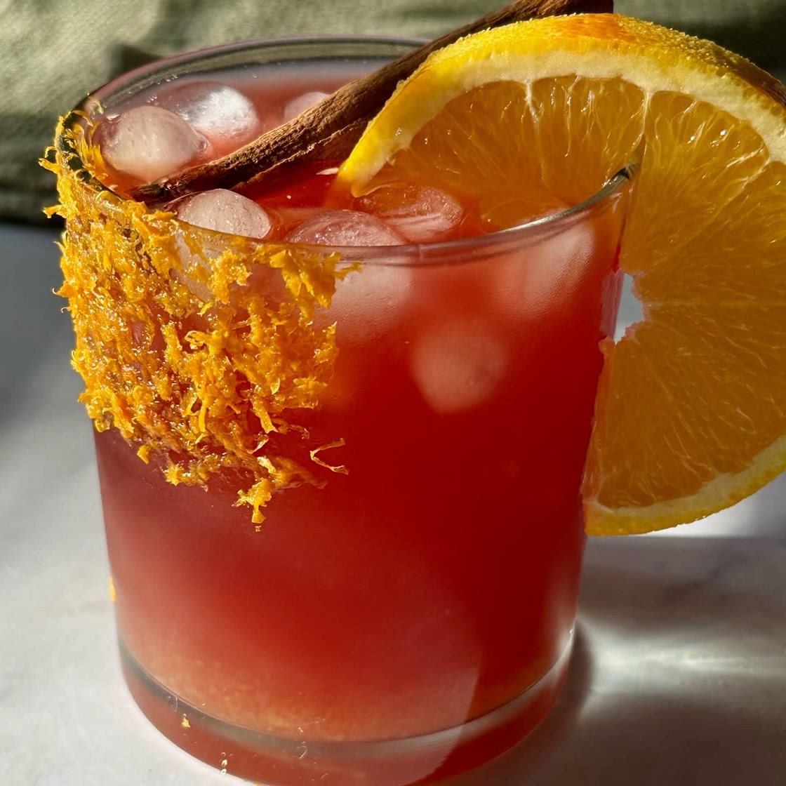 Fall Sunset Citrus Mocktail 