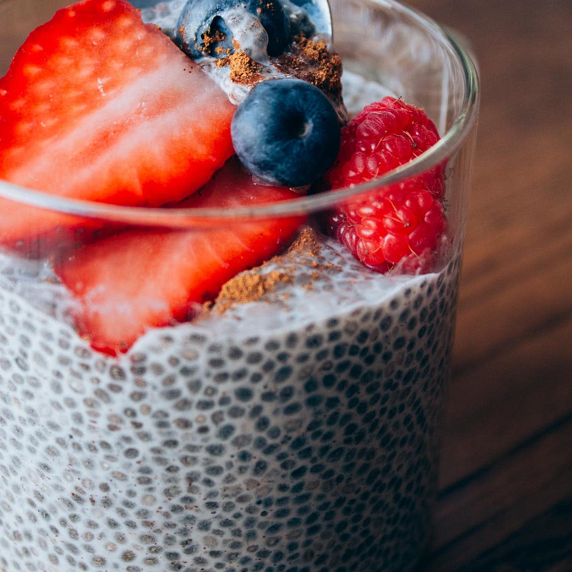 Chia Seed and Raspberry Pudding