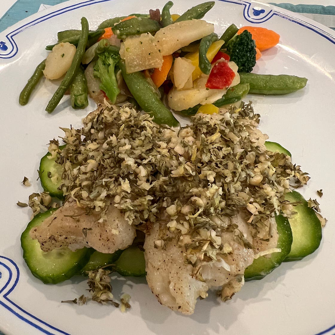 Pan-Seared Cod with Pine Nut Gremolata