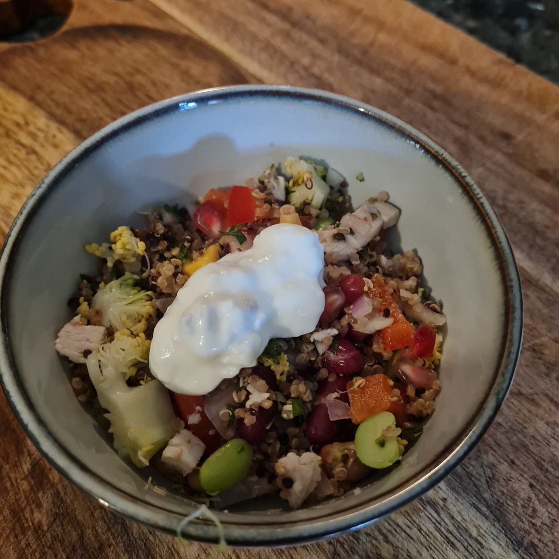 Healthy Hi Protein Chicken Quinoa Salad