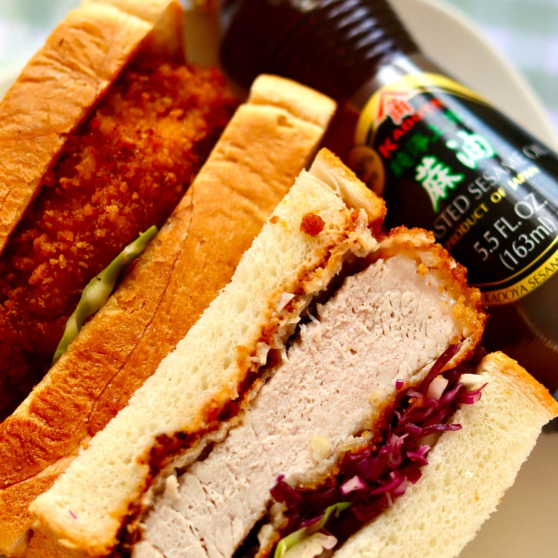 Katsu Sando with Sesame Cabbage Slaw