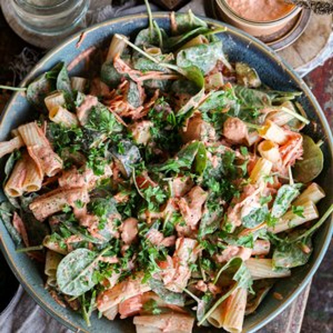 Hummus Pasta Salad