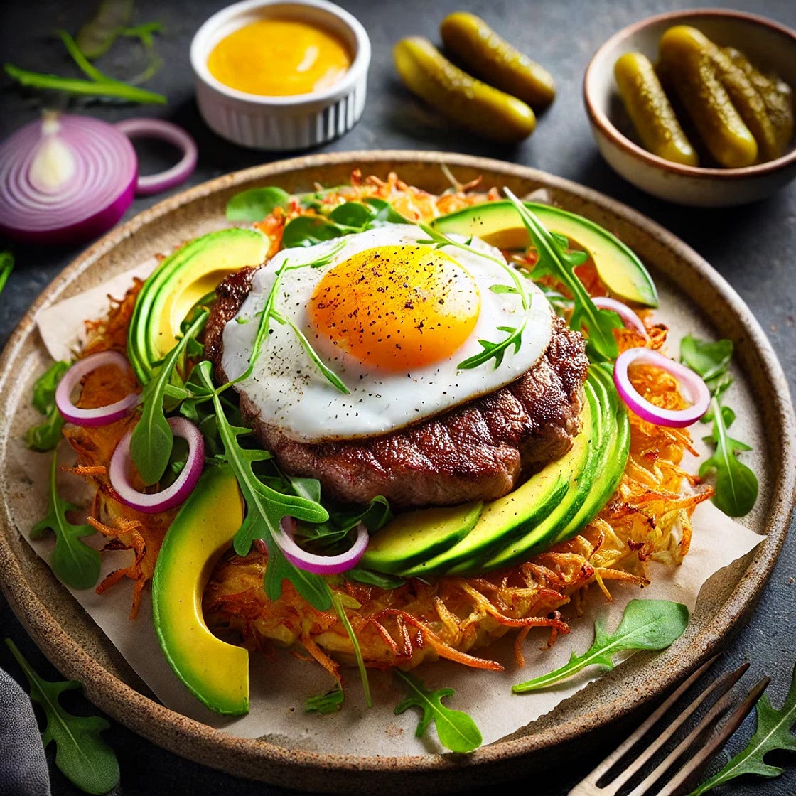 Steak à cheval façon burger