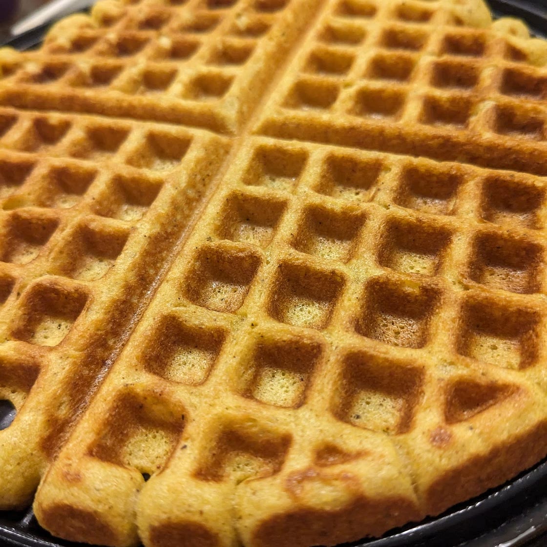 Gluten Free Pumpkin Pecan Waffles
