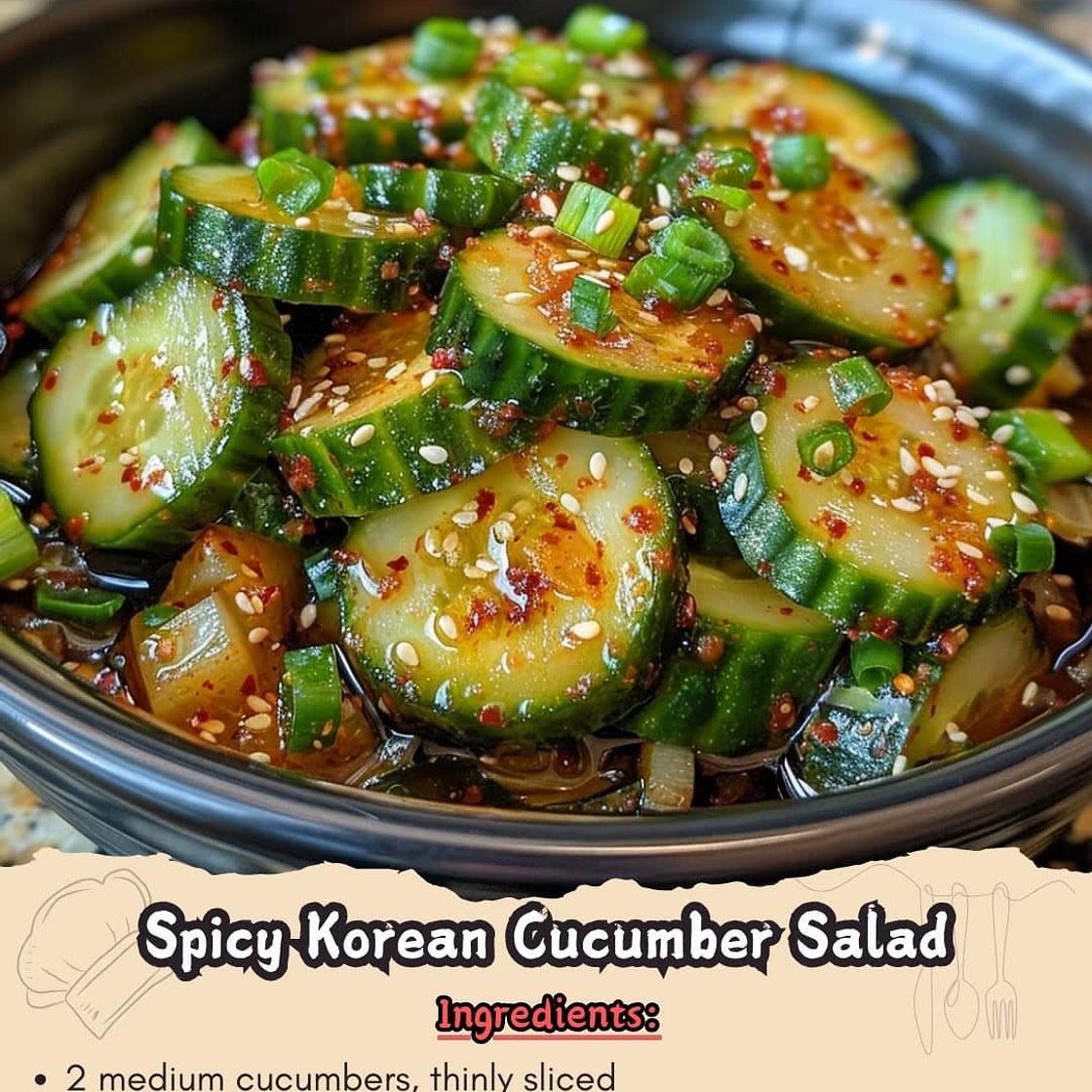 Spicy Korean Cucumber Salad