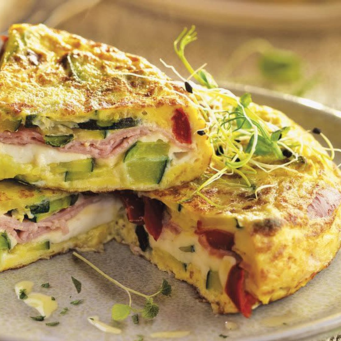 Tortilla de Verduras y Queso