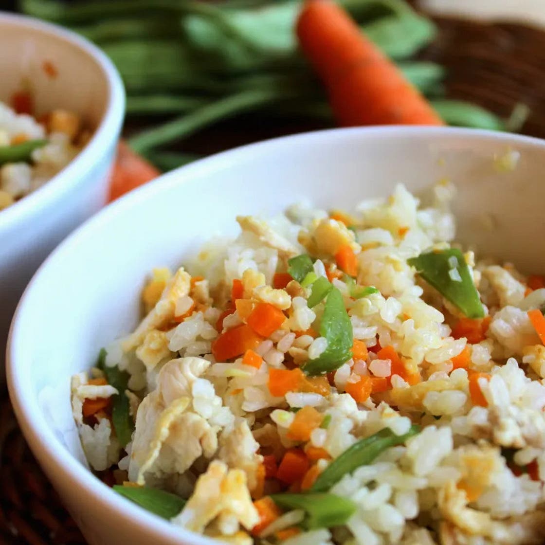 Salteado de Arroz con Verduras y Pollo