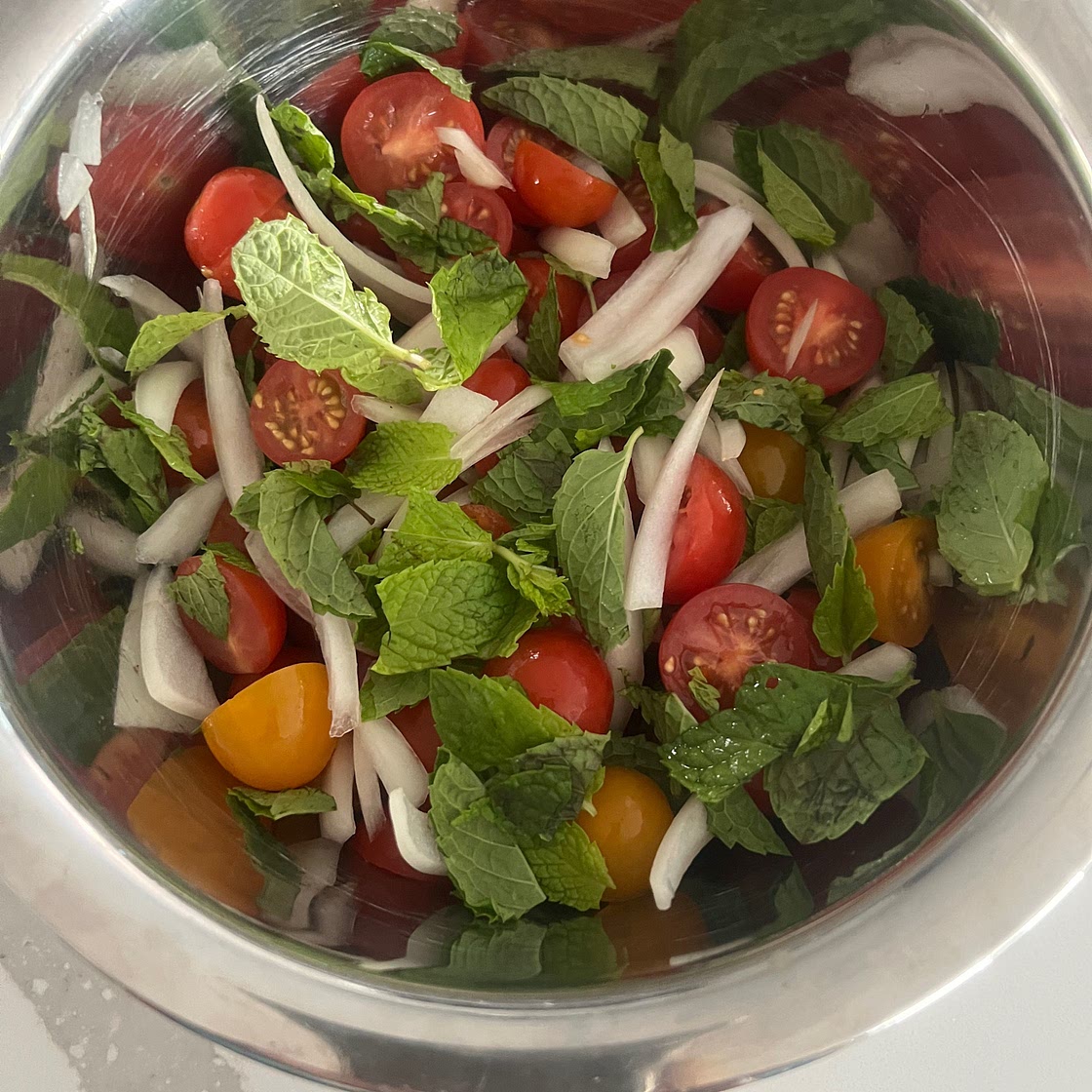 Super Fresh Tomato Mint Salad