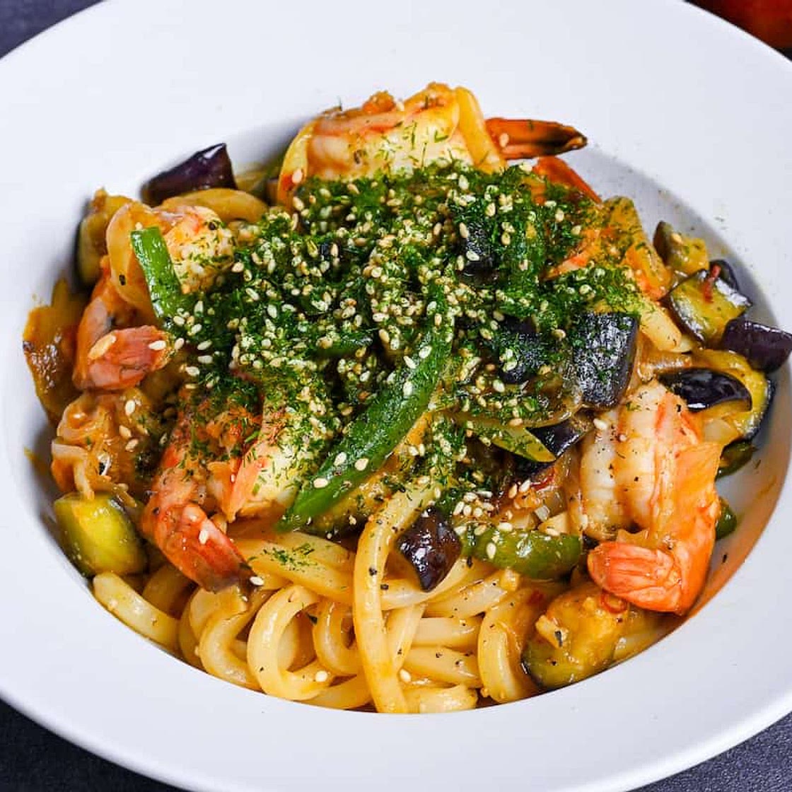 Spicy Seafood Yaki Udon (My New Favorite Stir-fry Udon!)
