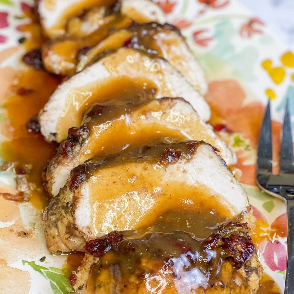 Crock Pot Turkey Breast with Cranberry Sauce 