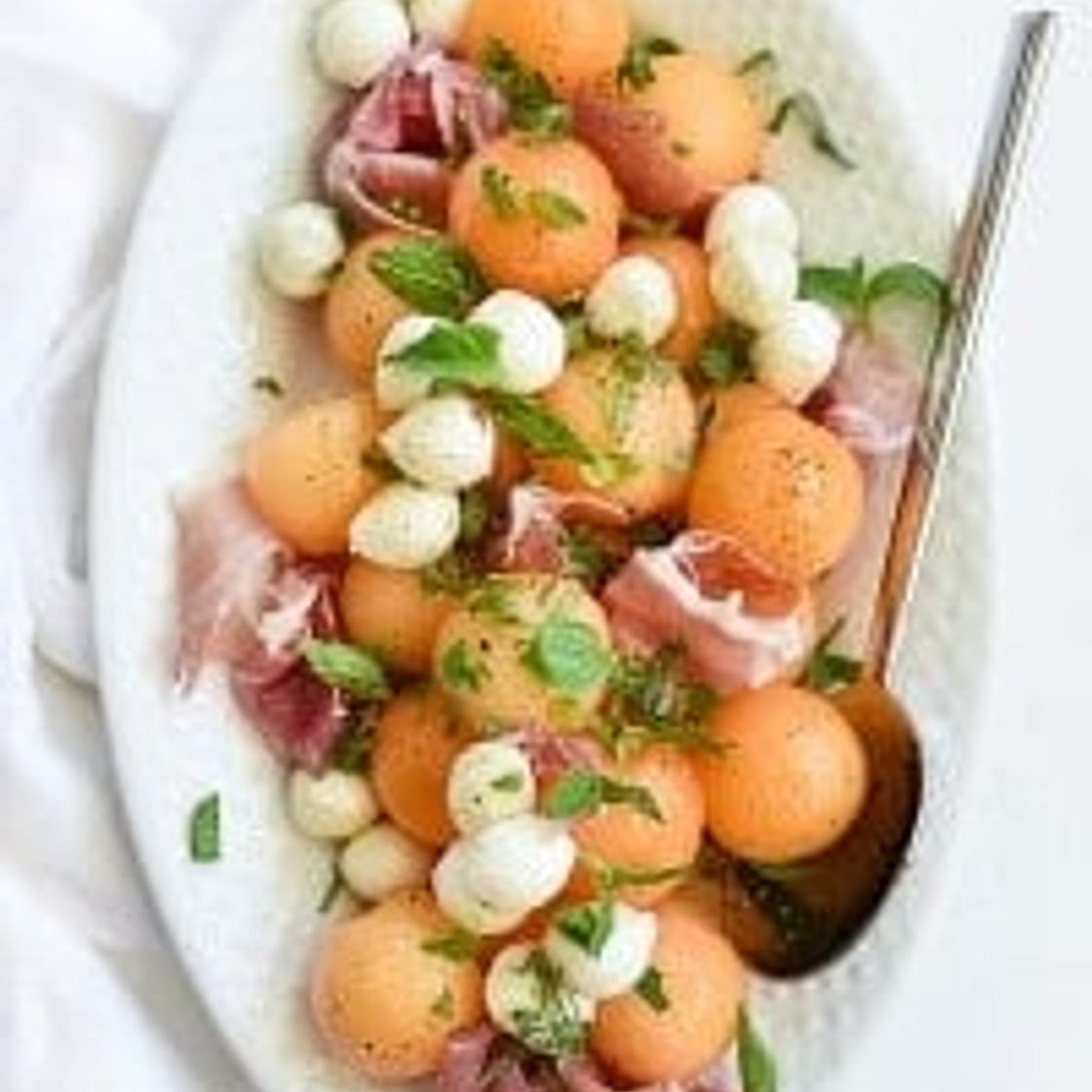 Cantaloupe and Mozzarella Caprese Salad